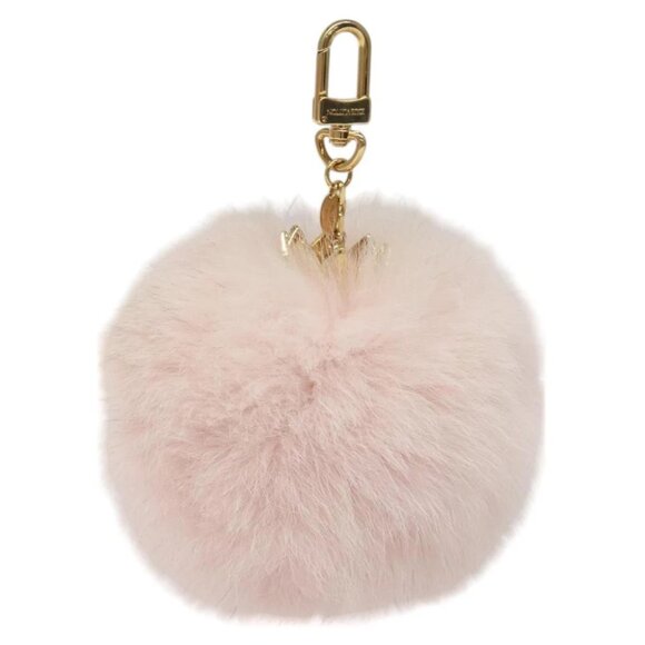 LOUIS VUITTON Fuzzy Bubble Key Holder Pink Gold M67371 LV Auth JB089A - Picture 1 of 11